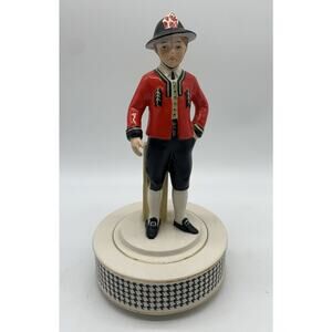 Vtg. Schmid Music Box Italian Boy Figurine “Arrivederci Roma" Plays